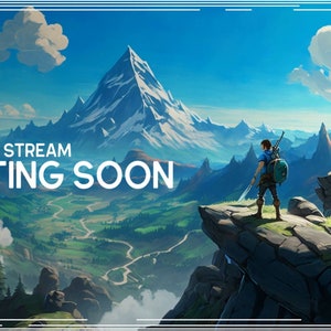 ゼルダの伝説 Twitch テンプレート テーマ (4x アニメーション: まもなく開始、すぐに戻ります、ストリーム終了、オフライン ストリーム)