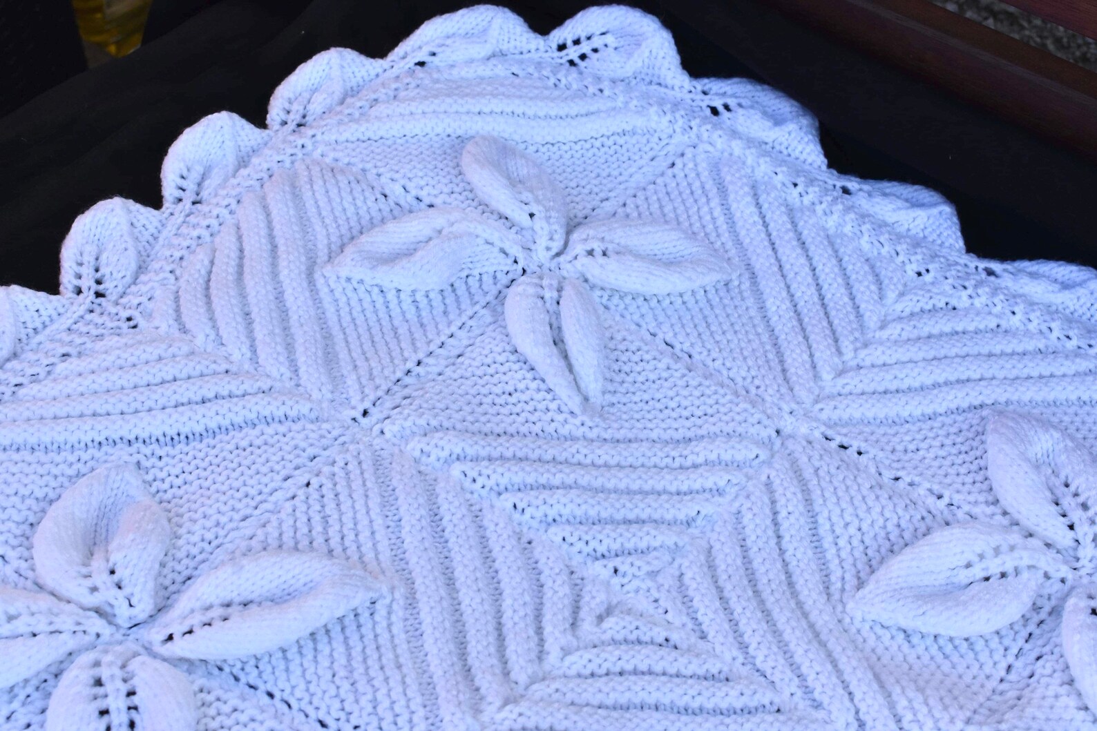 Hand knitted baby pram blanket Etsy