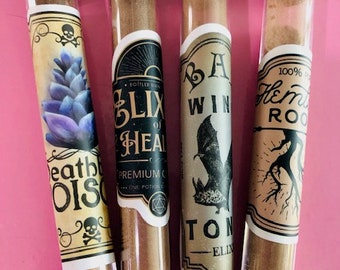 Apothecary Favours, Hot Chocolate Tubes