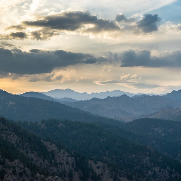 Sunset Over the Continental Divide Photo Print, Colorado Rocky Mountains, Landscape Wall Art, Nature Photography