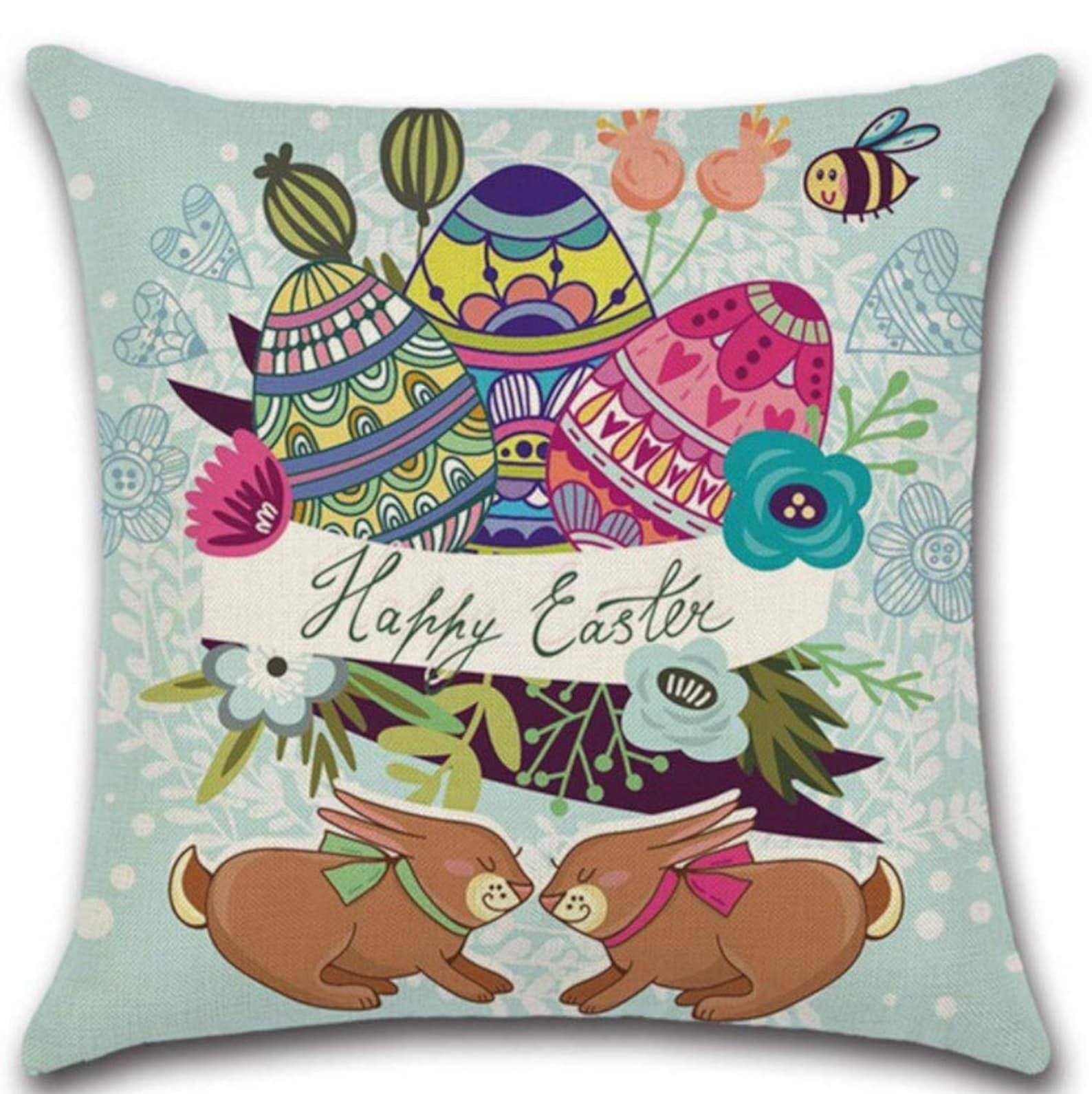 Easter pillow cover 18x18 Etsy