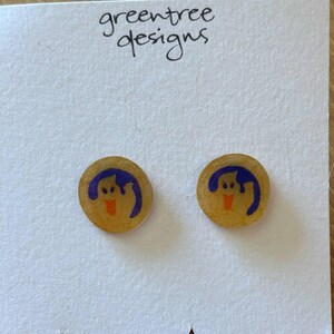 Ghost Earrings, Halloween Cookie Earrings, Halloween Earrings