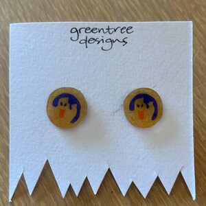 Ghost Earrings, Halloween Cookie Earrings, Halloween Earrings