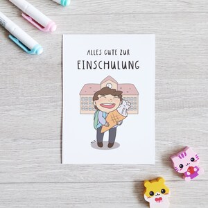Postkarte "Alles Gute zur Einschulung"