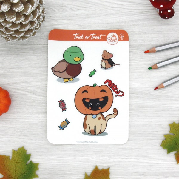 Stickerbogen "Trick or Treat" (DIN A6)