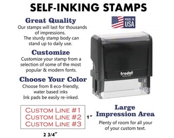 Custom Address Stamps Self Inking Stamp Personalized Stamp Return Address Stamp Business Stamp Address Stamper