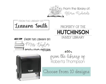 Personalized Book Stamp | Self Inking Library Stamp | Custom Book Stamp  | Bookplate Stamp | From the Library of | Custom Stamp | Book lover