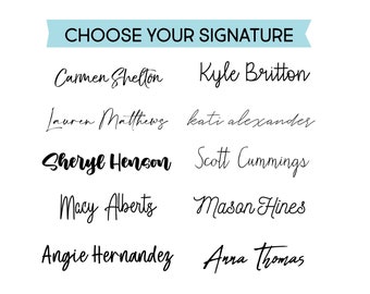 Personalized Signature Stamp Custom Name Stamp Self Inking Signature Stamp Calligraphy Name Stamp Business Signature Stamp Name Stamper