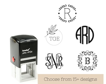 Personalized Monogram Stamp | Self Inking Stamp | Personalized Wedding Stamp  | Custom Stamp | Stationery Stamp | Initial Stamp