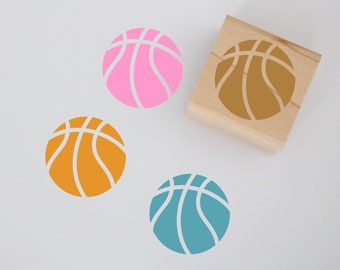 Basketball Mini Rubber Stamp Tiny Stamp Mini Stamp Basketball Stamp 1 inch