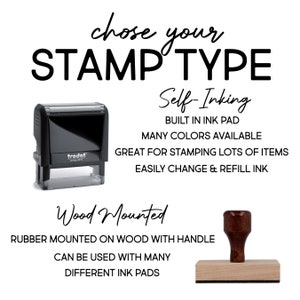 a stamper with a stamp on it that says choose your stamp type