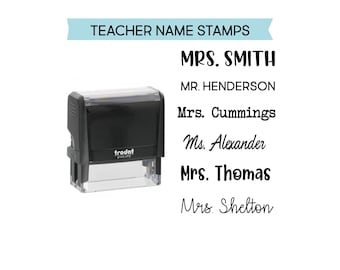 Personalized Teacher Name Stamp | Teacher Signature Stamper | Self Inking Name Stamp | Personalized Teacher Gift | Classroom Stamp |