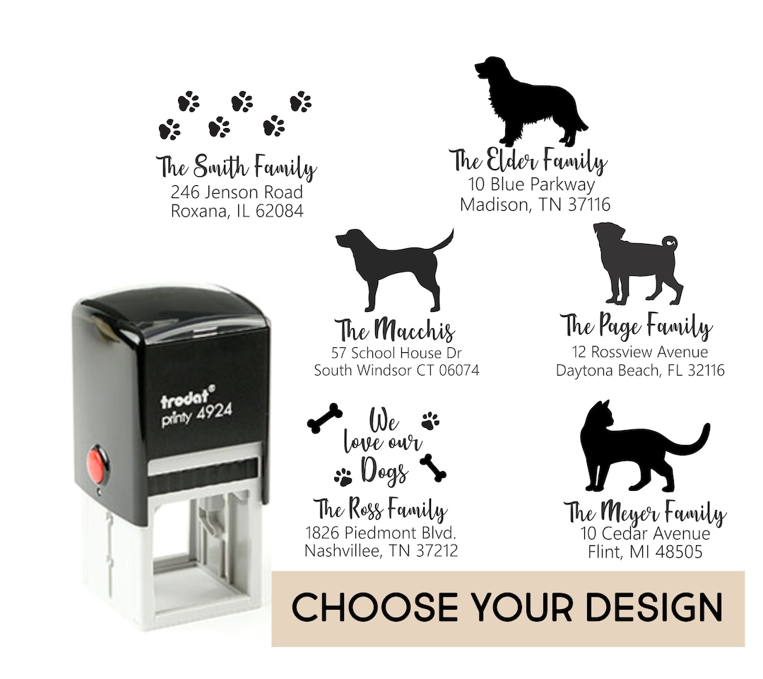 Custom return address stamp dog stamp pet stamp dog lover pet rubber