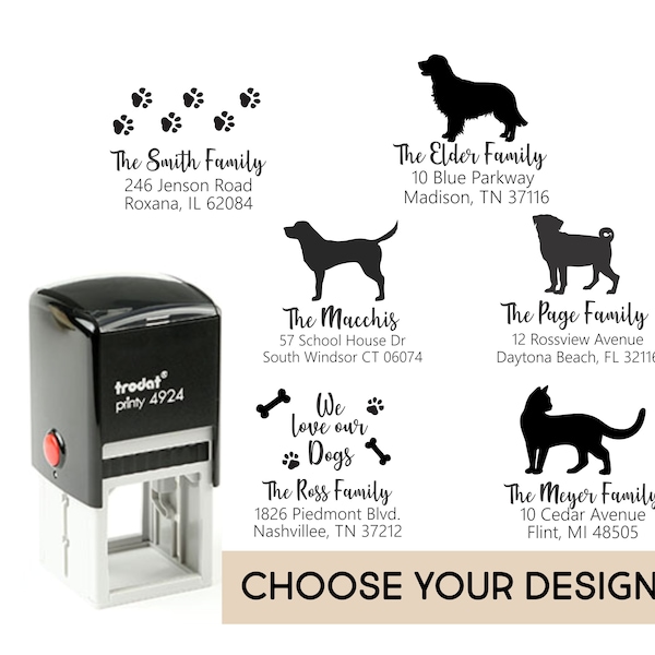 Custom Return Address Stamp Dog Stamp Pet Stamp Dog Lover Pet Rubber Stamp Personalized Address Stamp Animal Lover Dog Mom Dog Dad