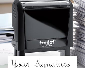 Custom Signature Stamp from Your Handwriting • Personalized Self-Inking or Wooden Stamp • Upload Your Signature for Documents & Checks