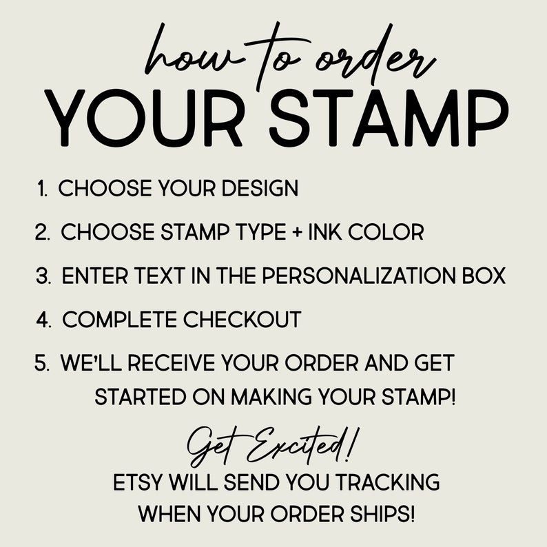a black and white photo with the words how to order your stamp