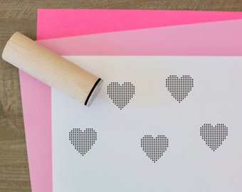 Heart Dots Stamp l Heart Dots Stamp | Kids stamp | Craft Stamp | Craft supplies |Planner Stamps | Mini Stamps | Scrapbooking Stamps