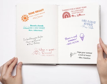 Teacher Yearbook Stamp | Yearbook Signature | Have a great summer | Teacher Stamper | Yearbook stamp for kids | Classroom Teacher Stamps