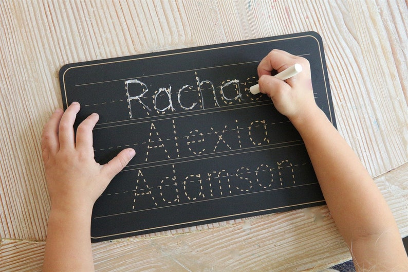 Name Tracing Chalkboard Name Chalkboard Toddler Chalkboard Toddler Play Child Gift Educational Toy Name Practice Writing Practice image 1