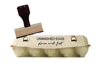 Egg Stamp | Unwashed Eggs Stamp | Egg Carton Stamp | Egg Label | Homesteading | Farm Stamp | Egg Marking | Egg Handling Stamp | Chickens