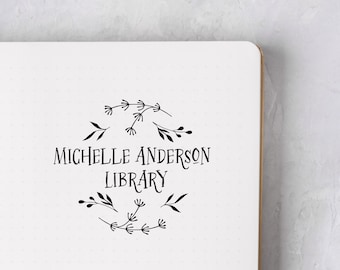 Custom Book Stamp, Library Stamp, Book Lover, Ex Libris, Personalized Stamp, Book Plate Stamp, Self Inking Stamp, Custom Stamp, Logo Stamp