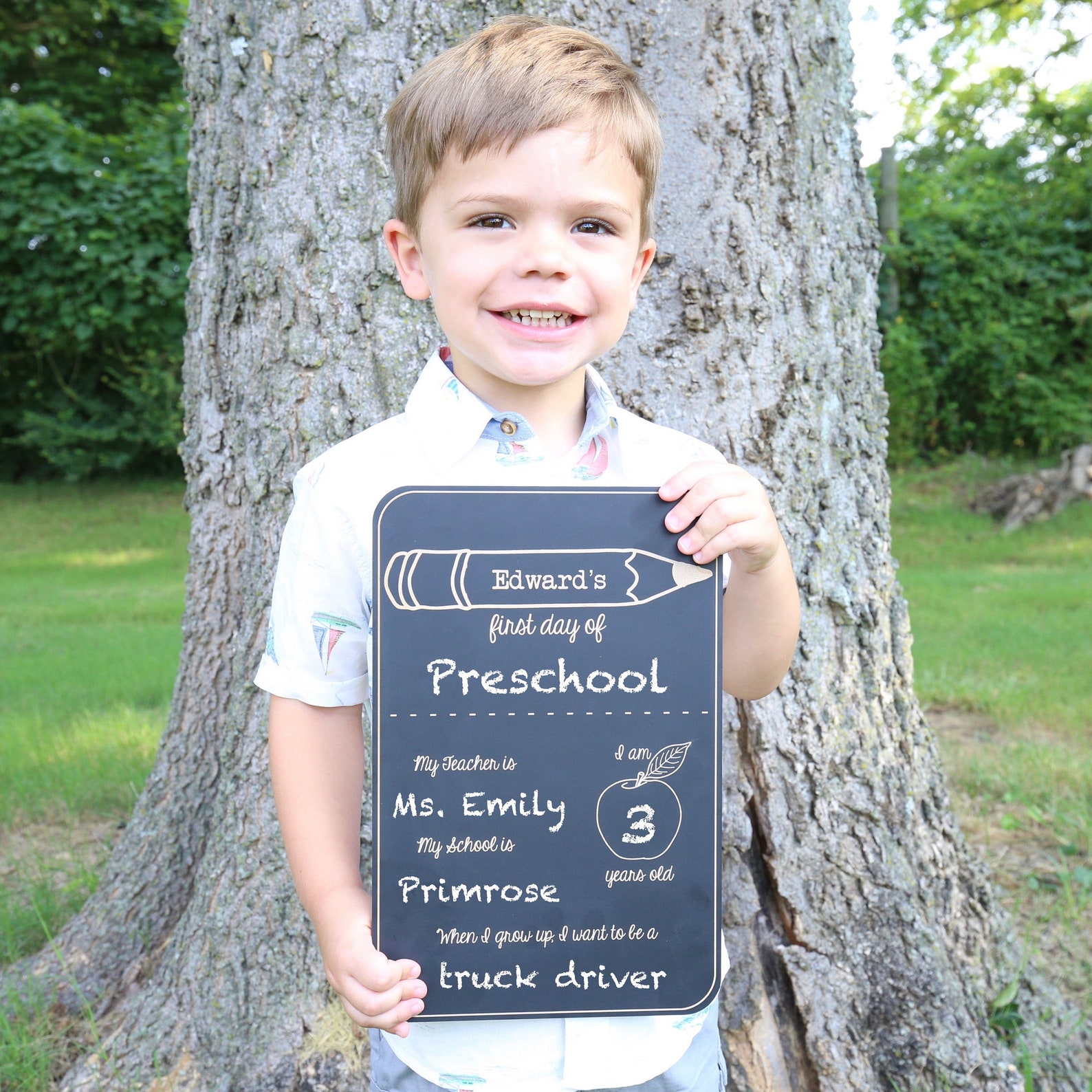 First Day of School Chalkboard Personalized Back to School Etsy