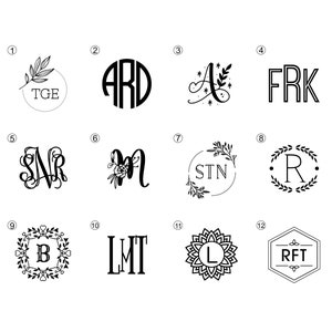 Personalized Monogram Stamp Self Inking Stamp Personalized Wedding Stamp Custom Stamp Stationery Stamp Initial Stamp image 3