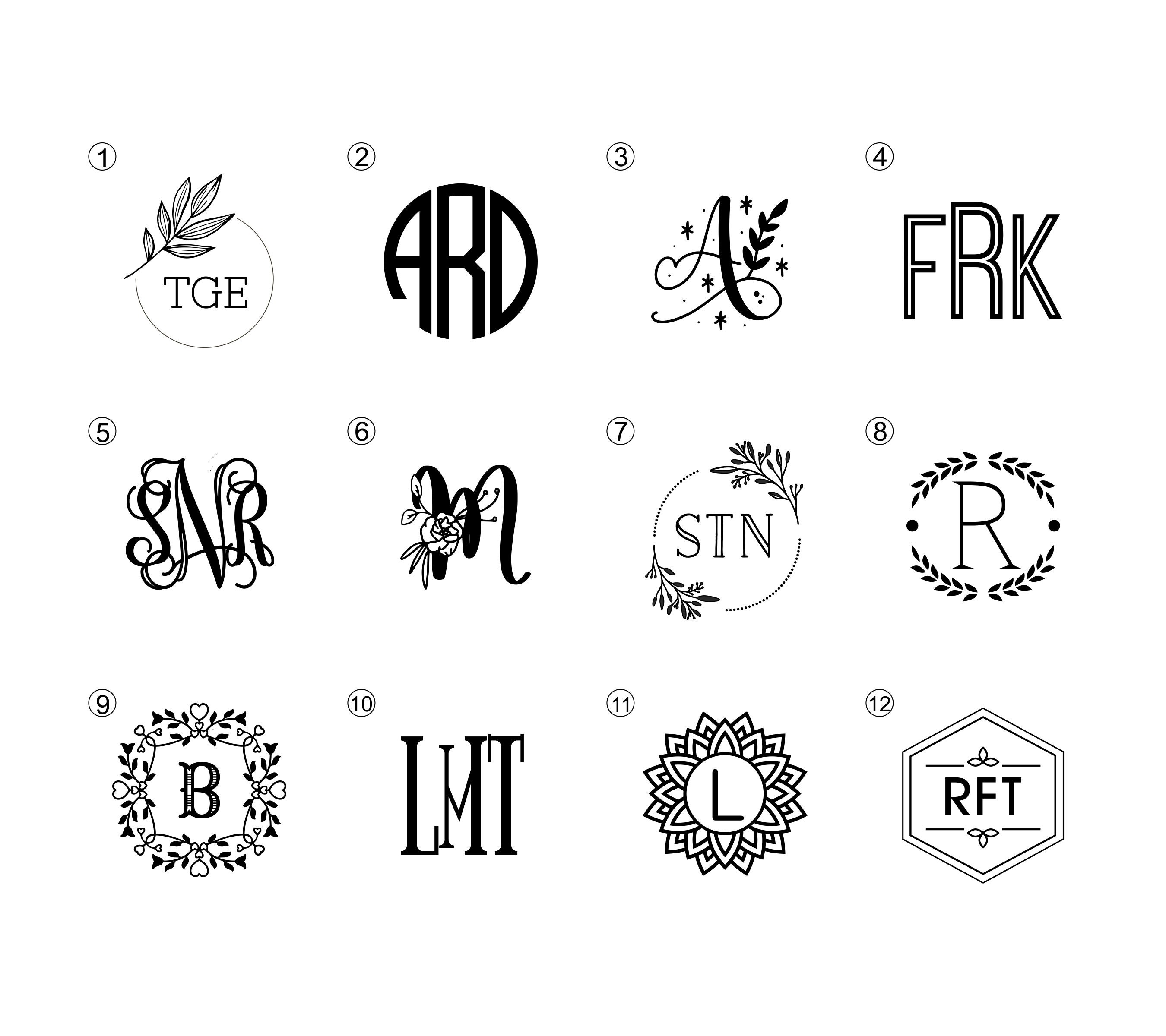 Personalized Monogram Stamp Self Inking Stamp Personalized Etsy