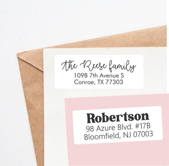 Personalized Mailing Address Labels for Wedding Invitations Custom
