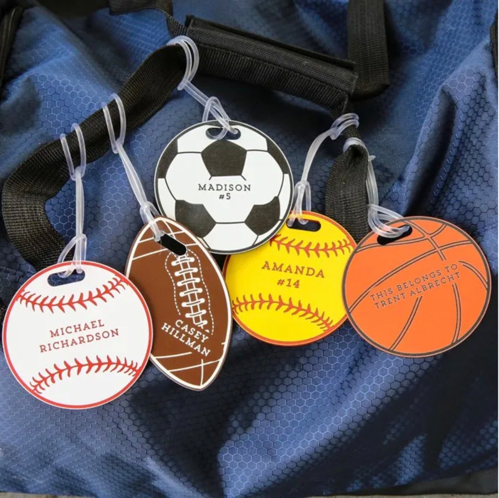 Personalized Sports Tag Name Backpack Tag Lunchbox Tag Name Etsy