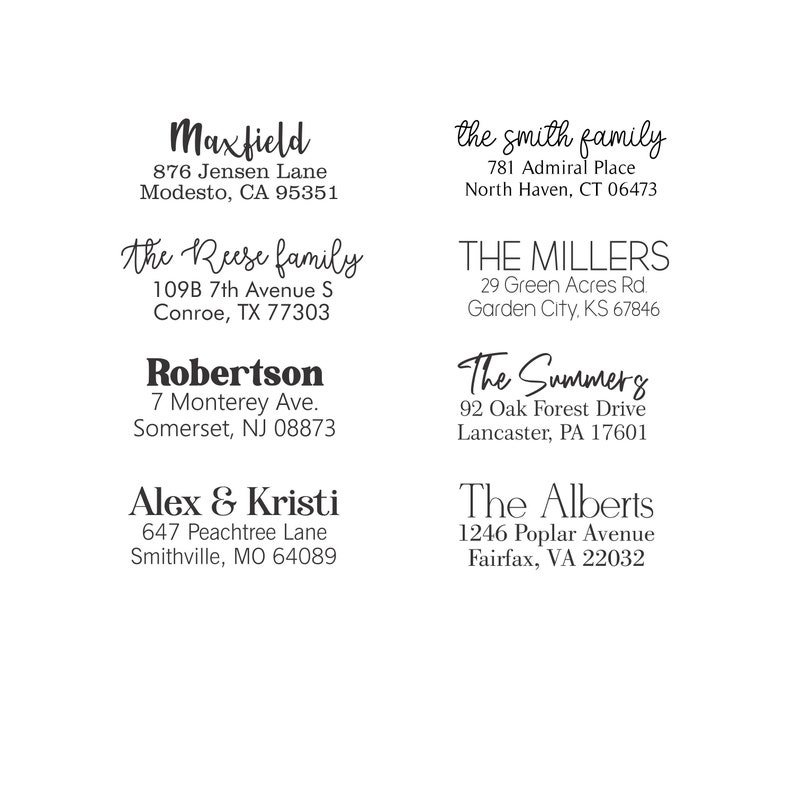 Personalized Address Stamp Return Address Stamp Self Ink Address Home Address Stamp Address Stamper Wedding Stamper Self Inking Stamp image 1