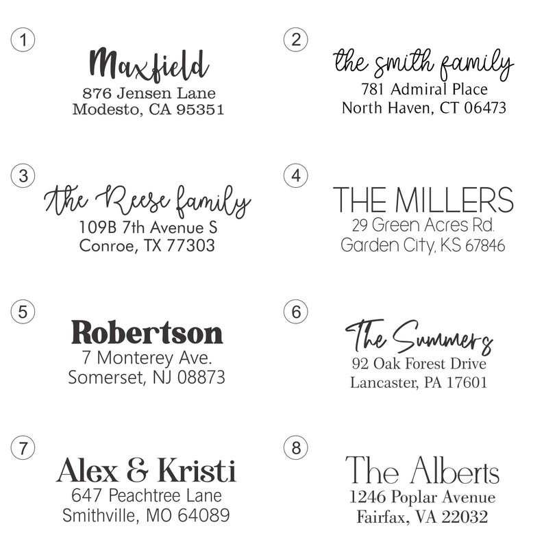 Personalized Address Stamp Return Address Stamp Self Ink Address Home Address Stamp Address Stamper Wedding Stamper Self Inking Stamp