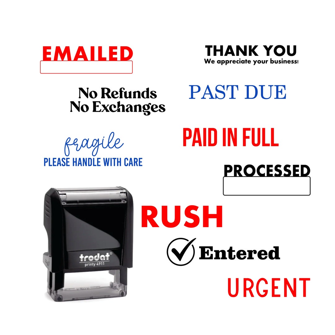 Paid Stamp, Paid Rubber Stamp Self Inking Stamp Paid -Red Ink- Office