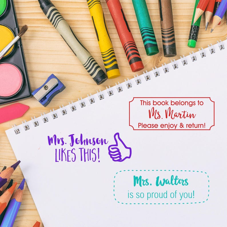 Personalized Teacher Stamp | Teacher Stamper | Personalized Teacher Gift | Classroom Teacher Stamp | Custom Teacher Stamp | Gift for Teacher image 1