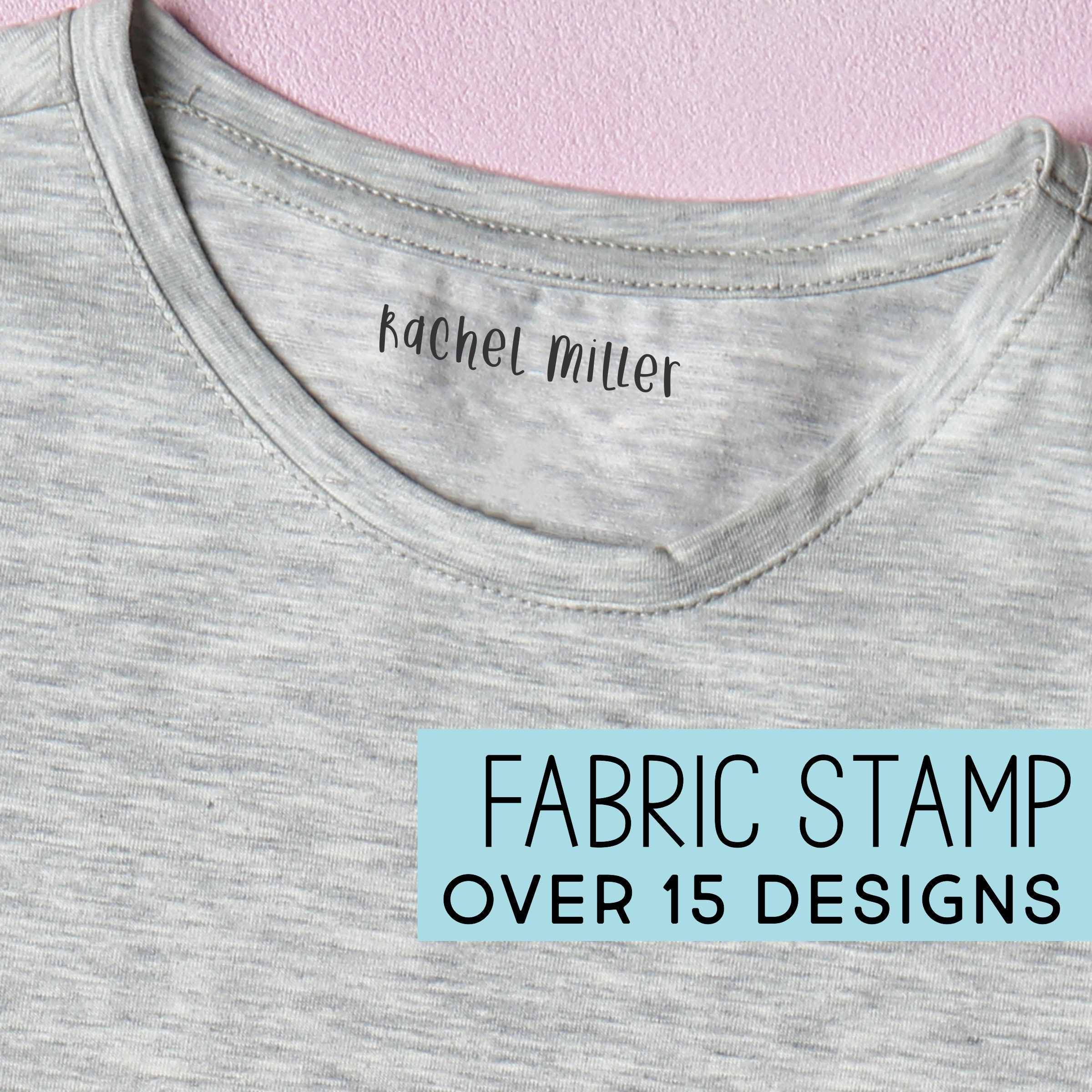 Clothing Stamp With Name, Permanent on Any Surface or Fabric