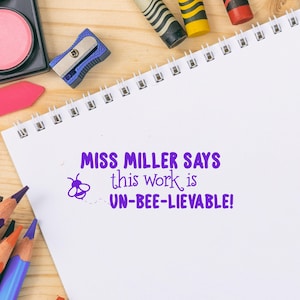 Personalized Teacher Stamp Custom Teacher Stamp Custom School Stamp Grading Stamp Homeschool Self Inking Stamp Gift for Teacher School