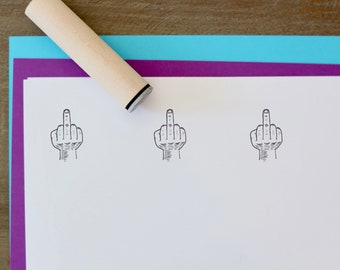 Middle Finger Stamp l Finger Stamp | Rude stamp | Craft Stamp | Craft supplies |Planner Stamps | Mini Stamps | Scrapbooking Stamps