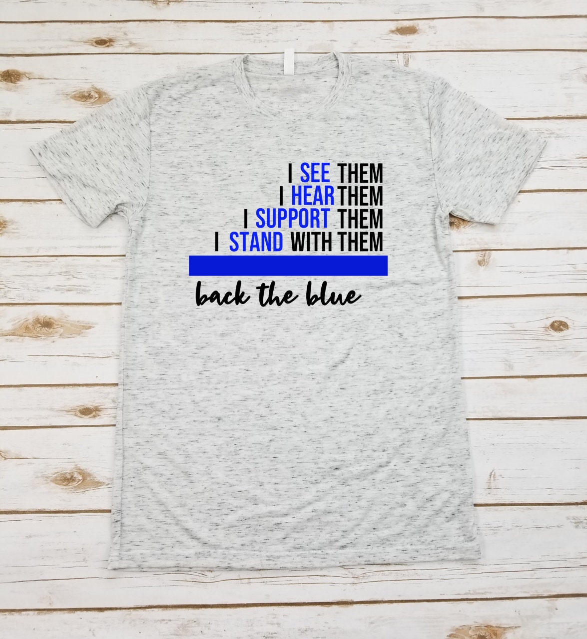 Back the Blue Quote Tshirt Back The Blue Shirt Police & Etsy