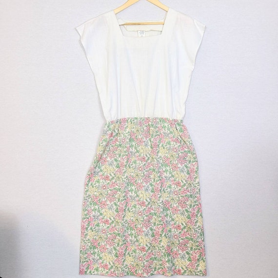 Vintage 70s Cottagecore Floral Dress