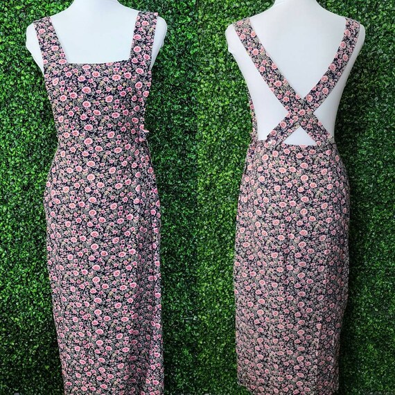 Vintage Apron Wrap Maxi Dress by La Belle