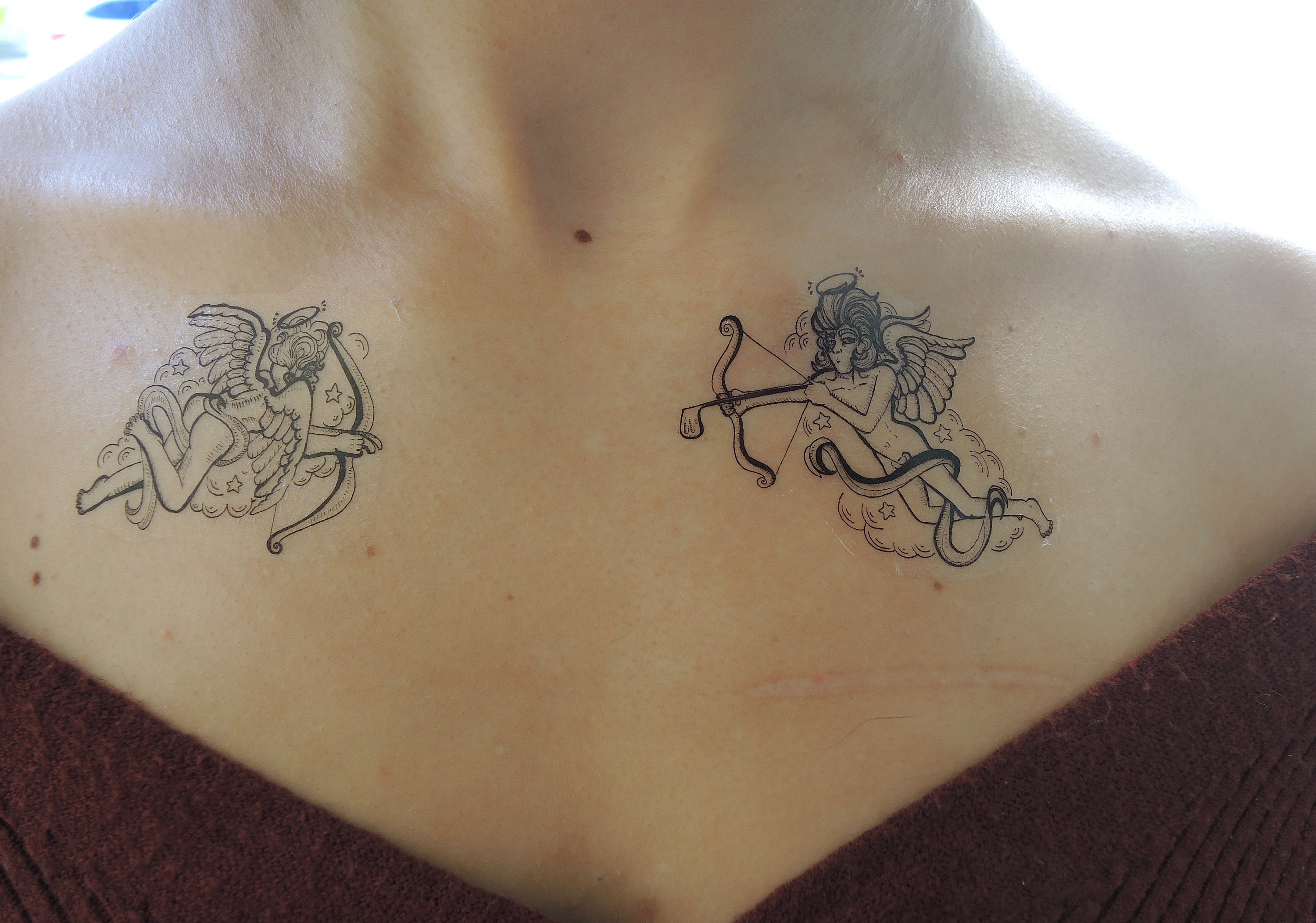 Devil and Angel Temporary Tattoos - Etsy Devil and Angel Temporary Tattoos - Etsy