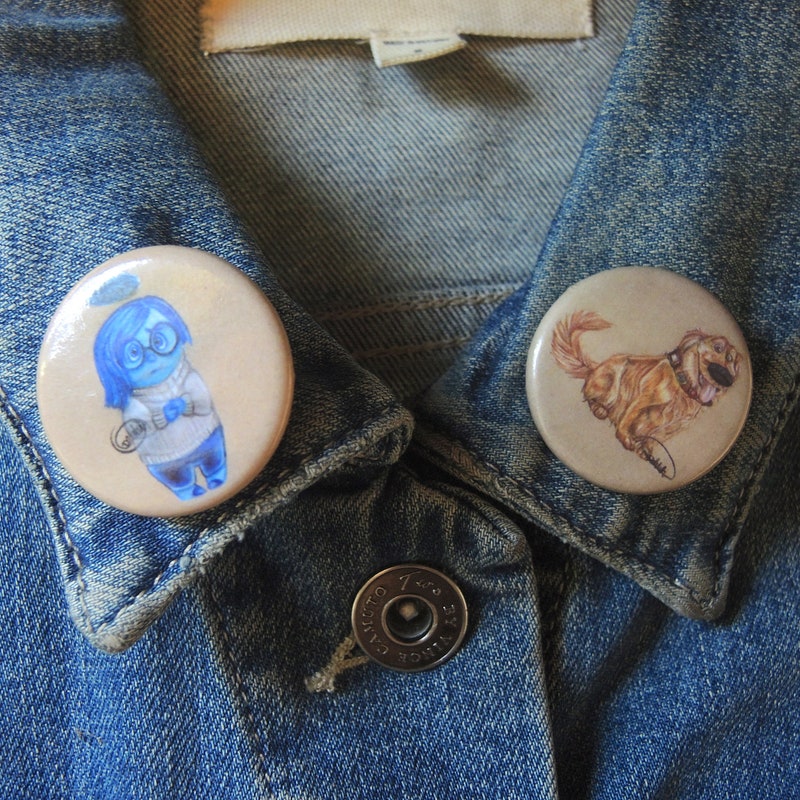Inside Out Pin Badge - Etsy