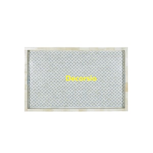Handmade Grey Bone Inlay Fish Scale Pattern Decorative Tray / Tray