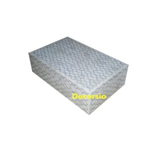Handmade Grey Bone Inlay Geometric Pattern Decorative Box / Gift Box/ Storage Box/ Jewelry Box