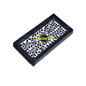 Designer Handmade Bone and Horn Inlay Small Decorative Tray / Designer Handmade Tray /Show Tray