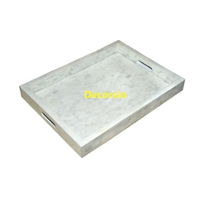 Handmade Bone Inlay Geometric pattern Natural Tray/ Decorative Tray/ Serving Tray/ Dining Tray
