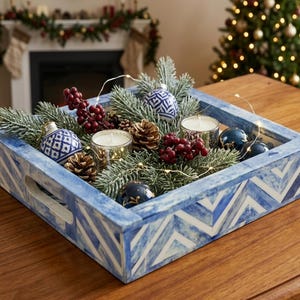 Table Decor, Chevron Pattern Decorative Tray image 3