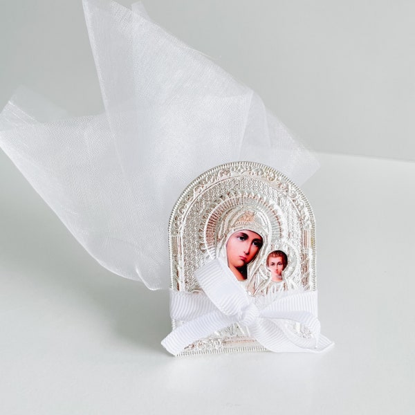 Bomboniere | Christening Favors | Baptism Favors | Wedding Favors | Party Favors | Mother Mary Icon | Mini Icon | Koufeta