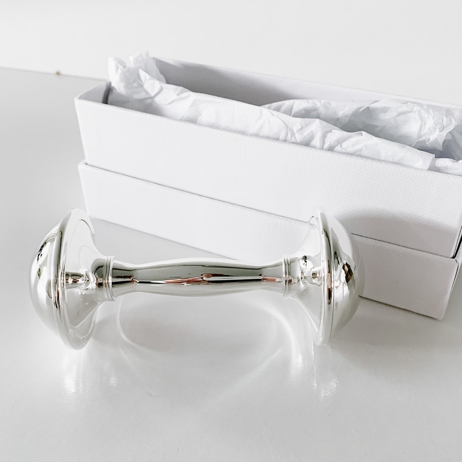 Silver Plated Baby Rattle Keepsake Gift Baby Rattle Baby Etsy