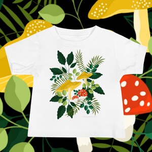 Baby Jersey Short Sleeve Tee Mushroom Botanical Forest 1st Birthday Party
